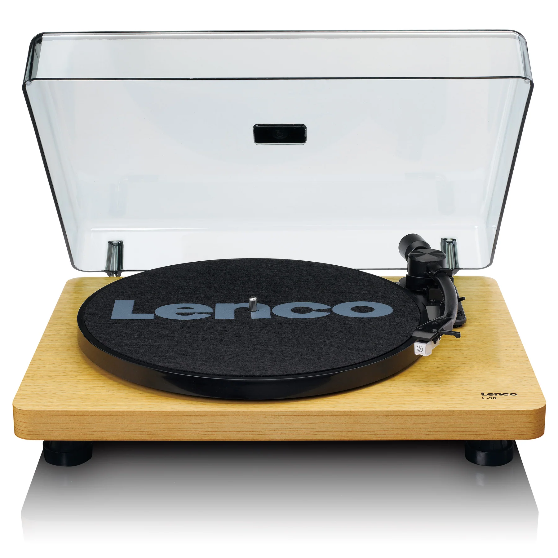 LENCO L-30WD Record Player with USB/PC Encoding Wood Carton Damaged